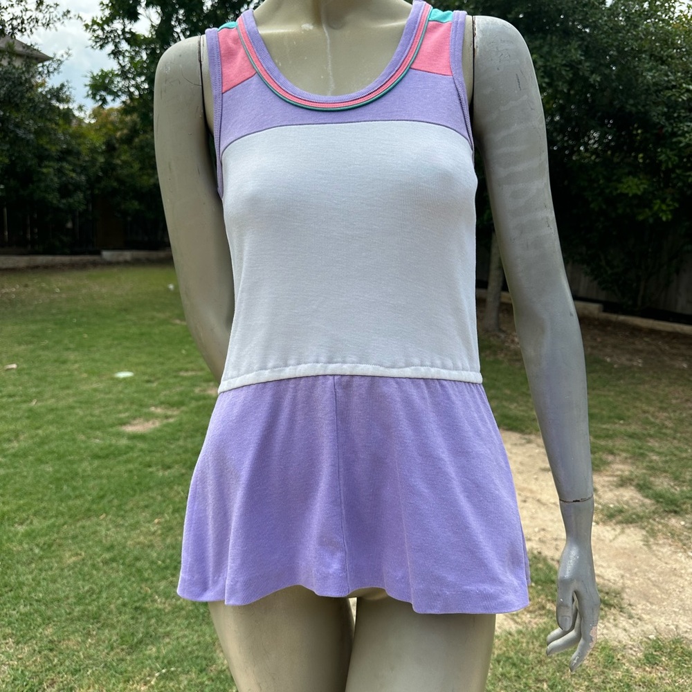 Vintage 80’s Ruth Robbin’s Colorblock Tennis Dress- XS🎾